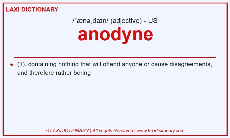 Definition anodyne in American English