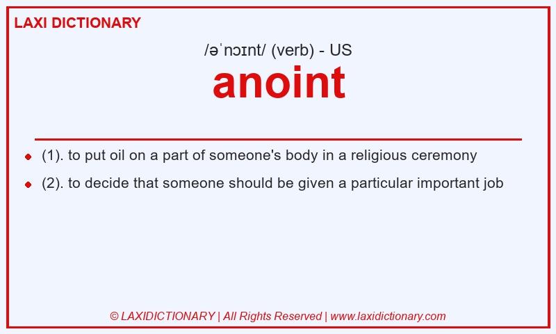 Definition anoint in American English