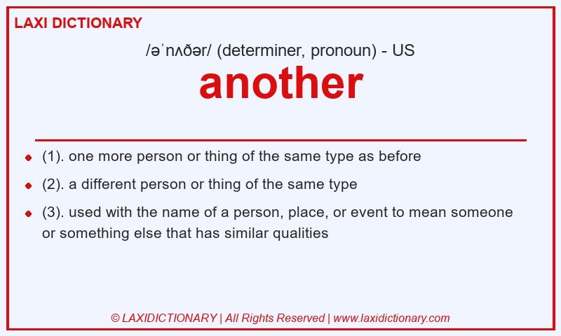 Definition another in American English