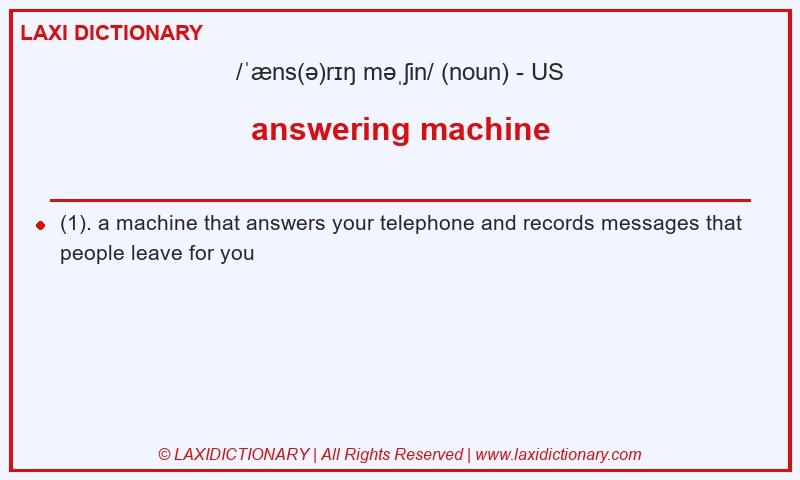 Definition answering machine in American English