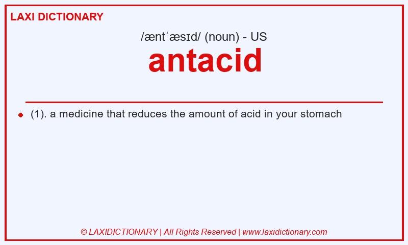 Definition antacid in American English