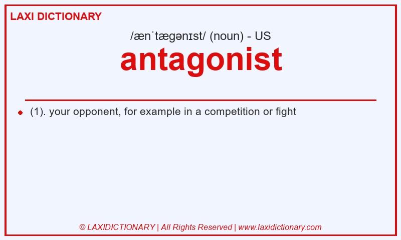 Definition antagonist in American English