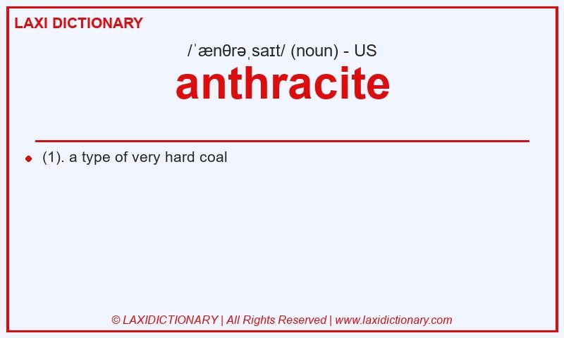 Definition anthracite in American English