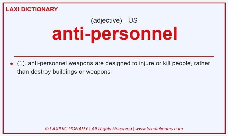 Definition anti-personnel in American English