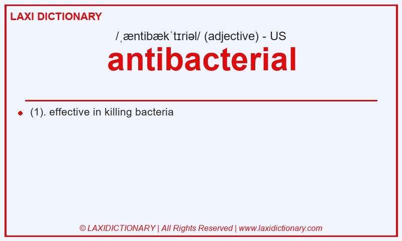 Definition antibacterial in American English