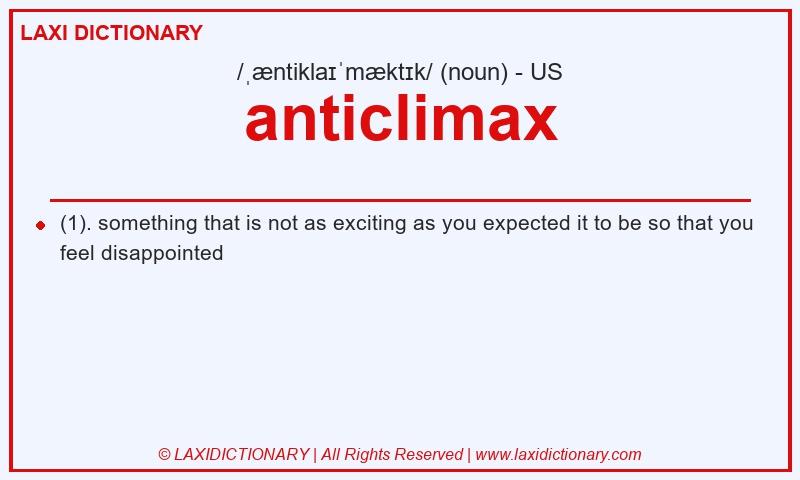 Definition anticlimax in American English