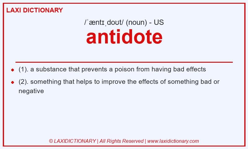 Definition antidote in American English