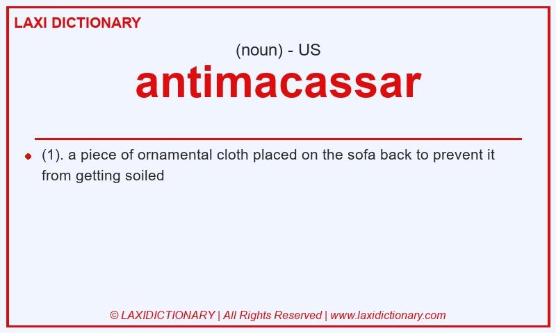 Definition antimacassar in American English