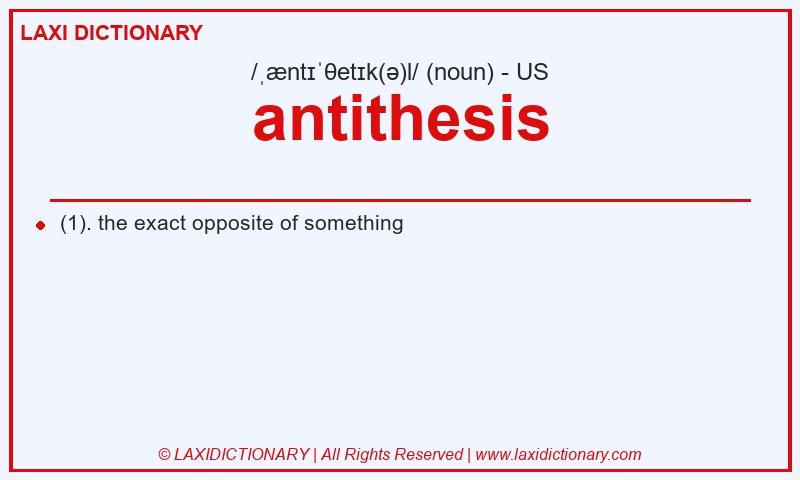 Definition antithesis in American English