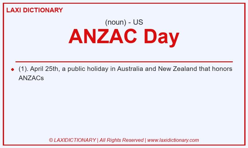 Definition ANZAC Day in American English
