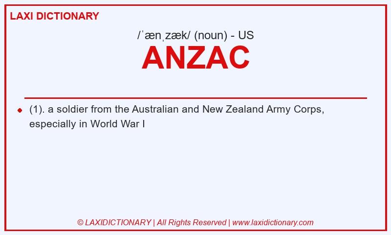 Definition ANZAC in American English