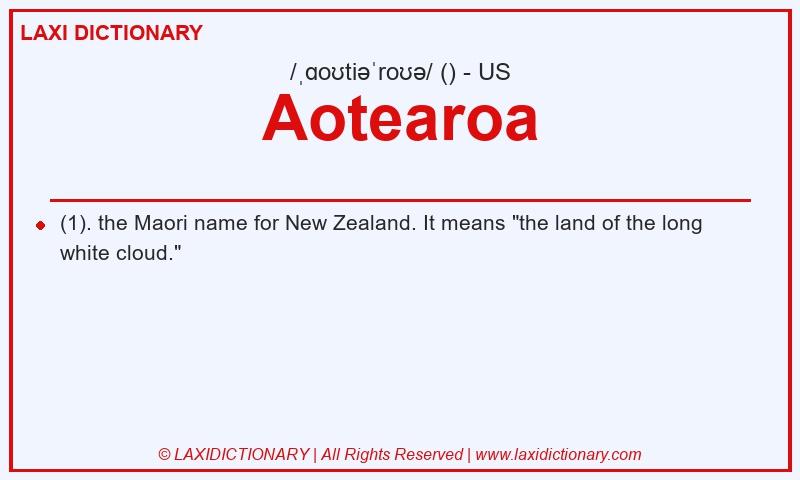 Definition Aotearoa in American English