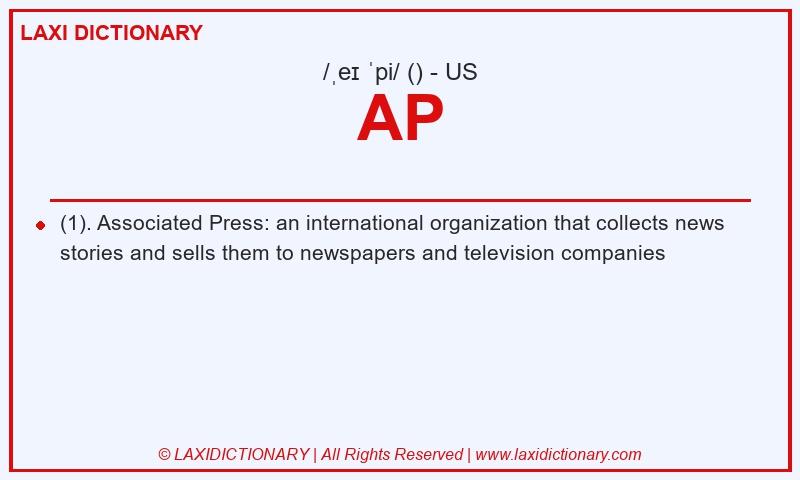 Definition AP in American English