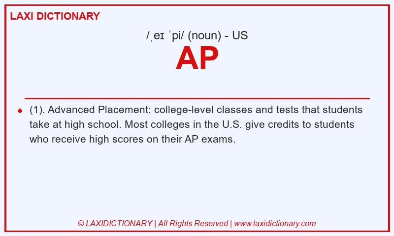 Definition AP in American English