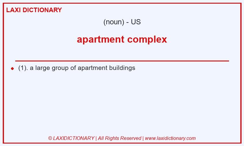 Definition apartment complex in American English