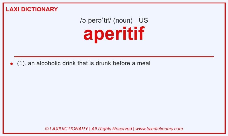 Definition aperitif in American English