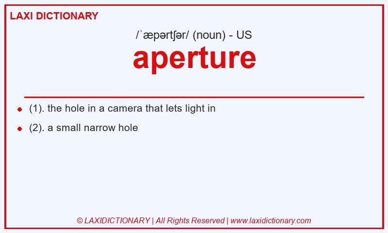 Definition aperture in American English