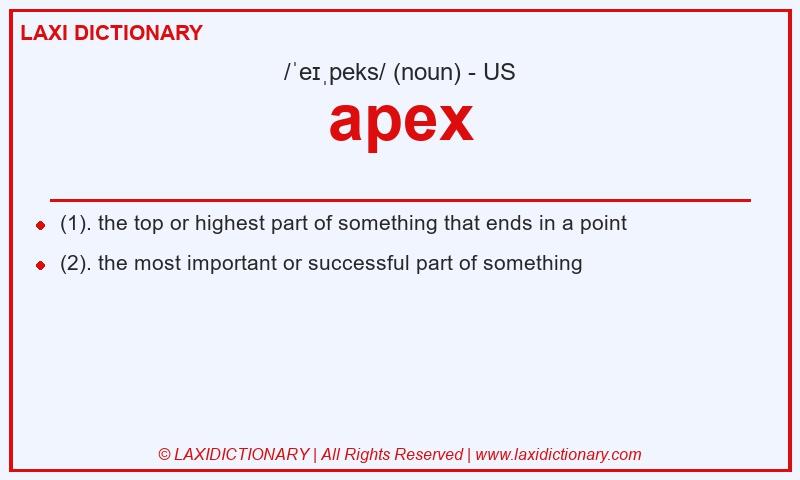 Definition apex in American English