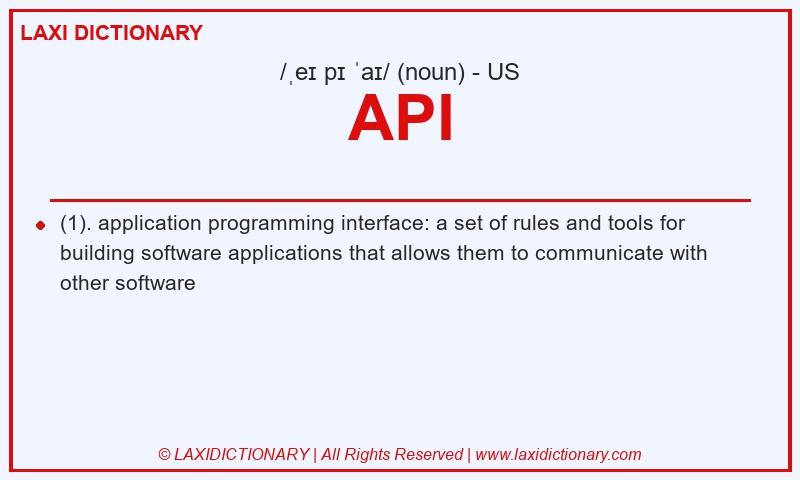 Definition API in American English