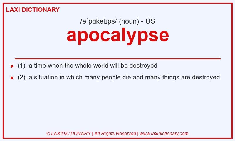 Definition apocalypse in American English