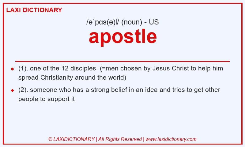 Definition apostle in American English
