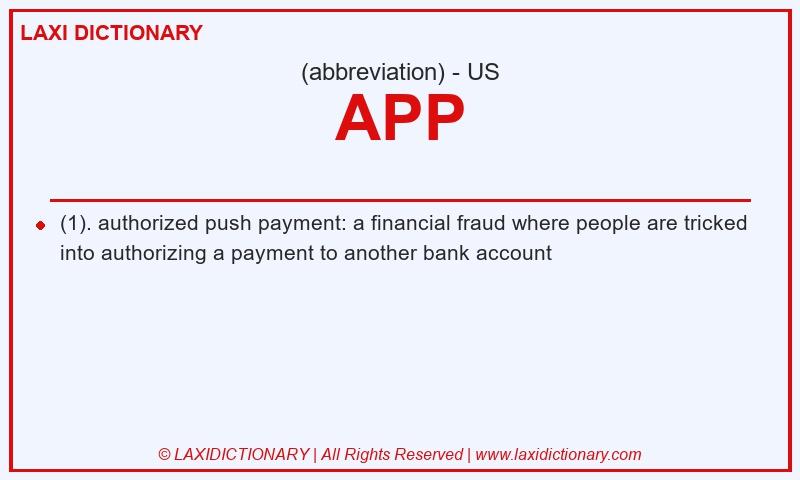 Definition APP in American English