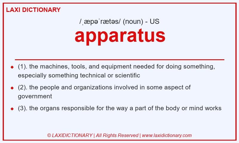 Definition apparatus in American English