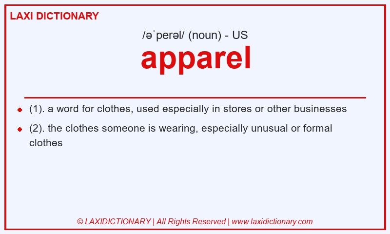 Definition apparel in American English