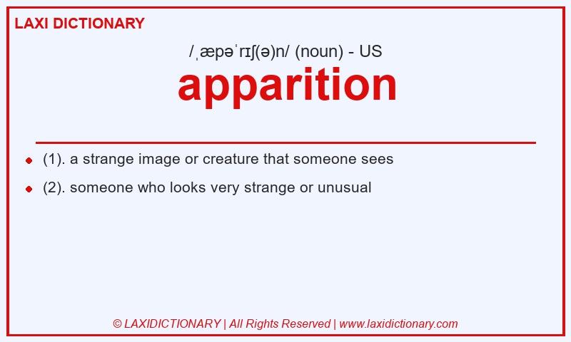 Definition apparition in American English