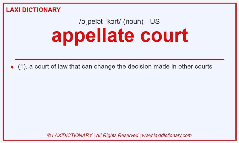 Definition appellate court in American English