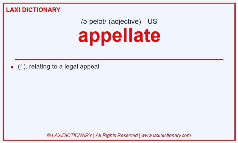 Definition appellate in American English