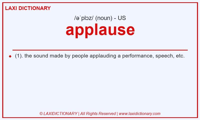 Definition applause in American English