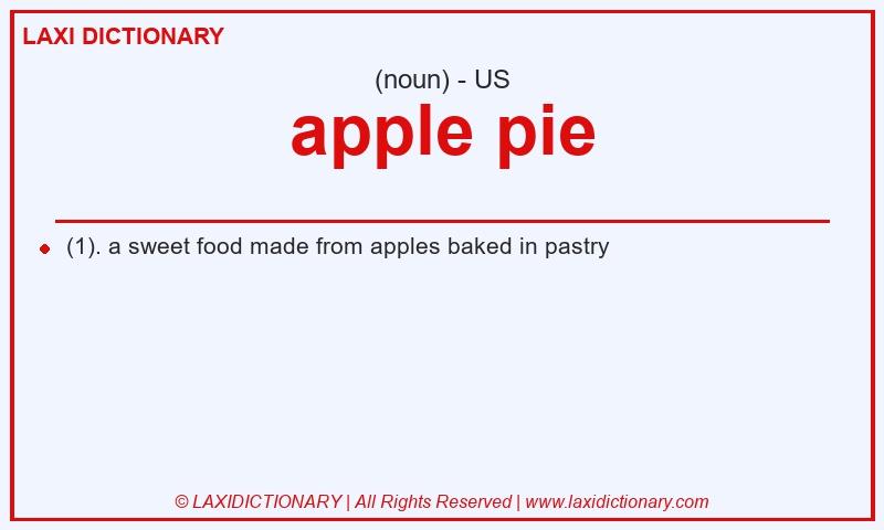 Definition apple pie in American English