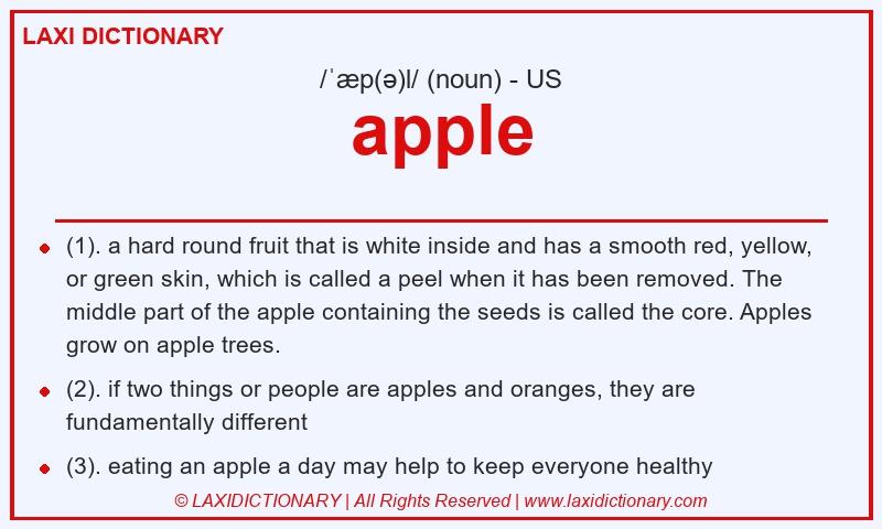 Definition apple in American English