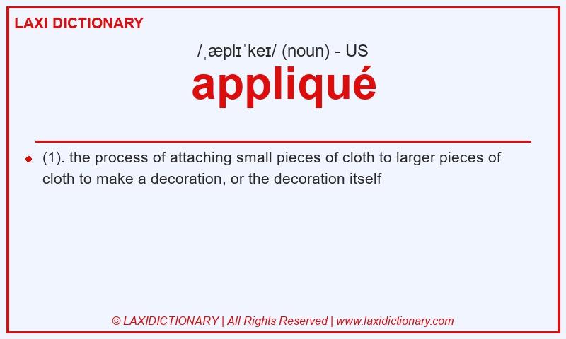 Definition appliqué in American English