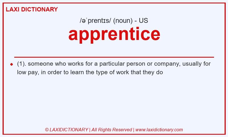 Definition apprentice in American English