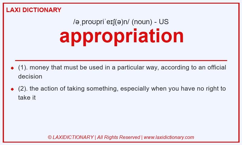 Definition appropriation in American English