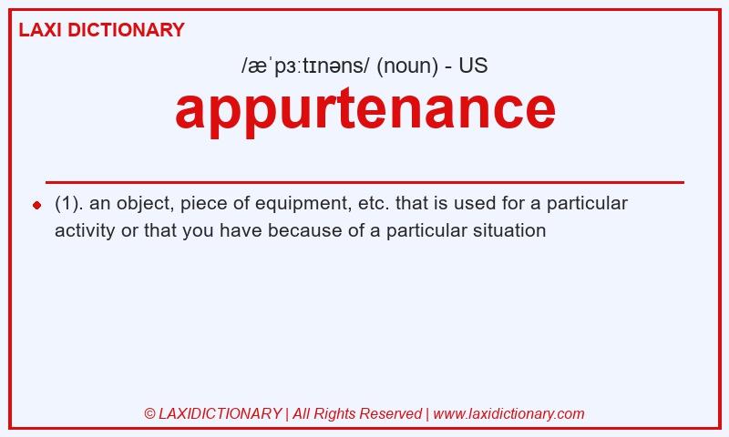 Definition appurtenance in American English