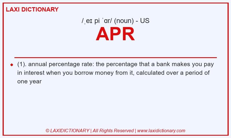 Definition APR in American English