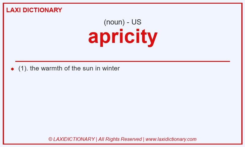 Definition apricity in American English