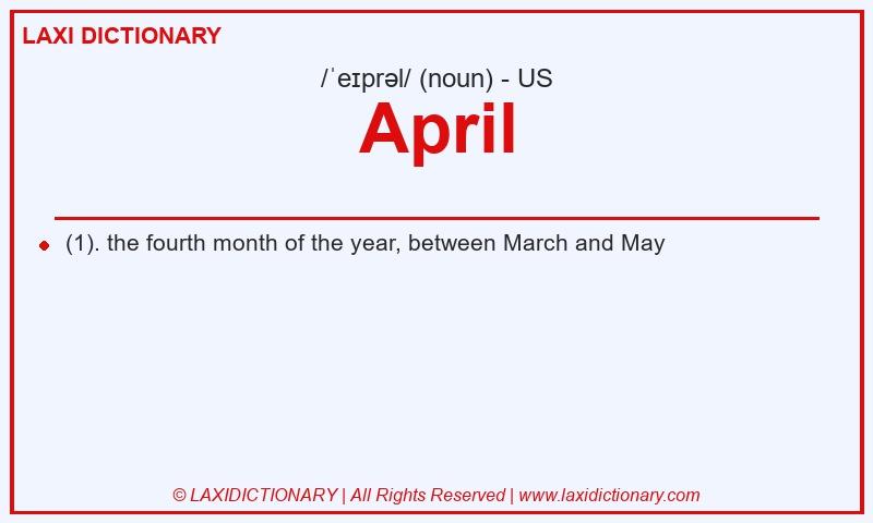 Definition April in American English
