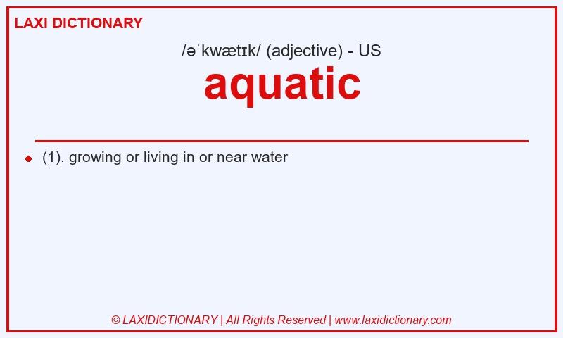 Definition aquatic in American English
