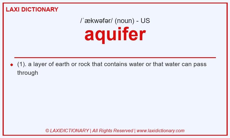 Definition aquifer in American English