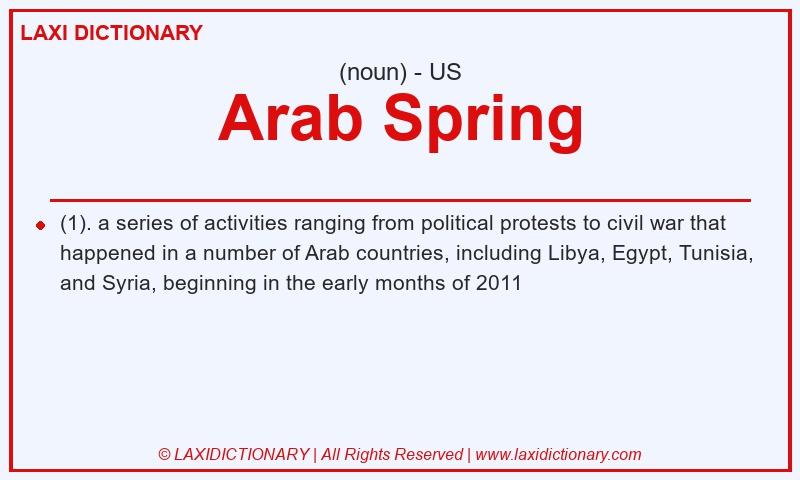 Definition Arab Spring in American English