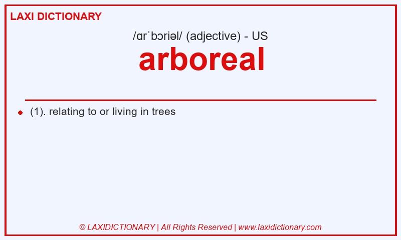 Definition arboreal in American English