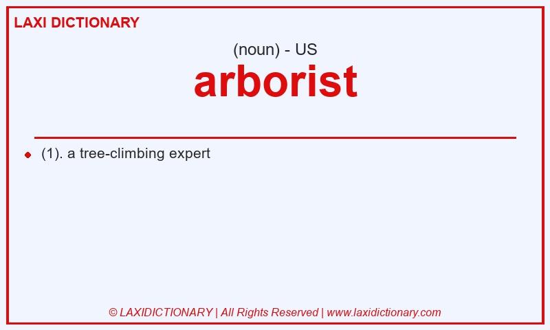 Definition arborist in American English