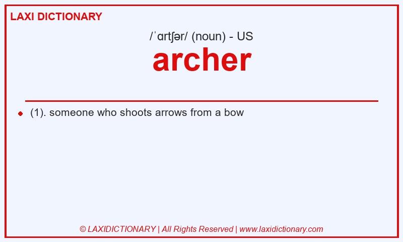 Definition archer in American English