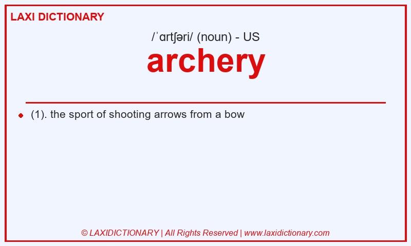 Definition archery in American English