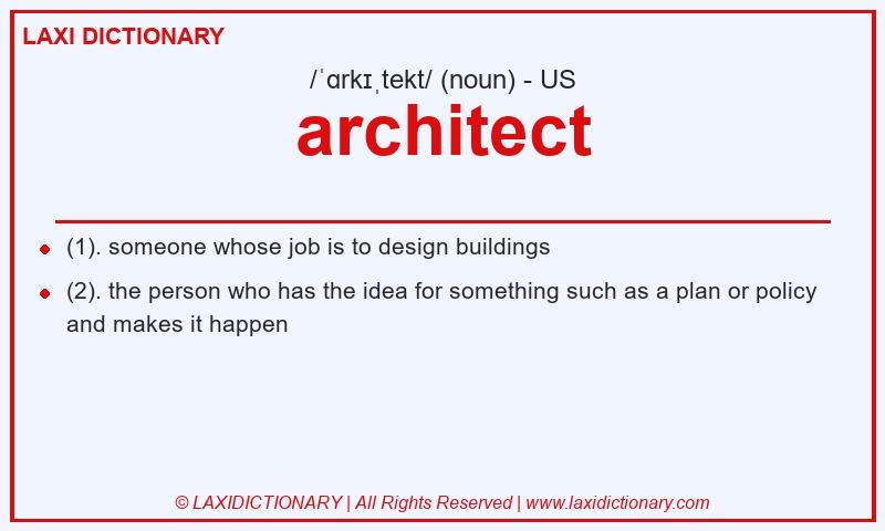 Definition architect in American English
