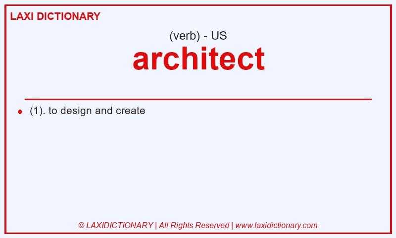 Definition architect in American English